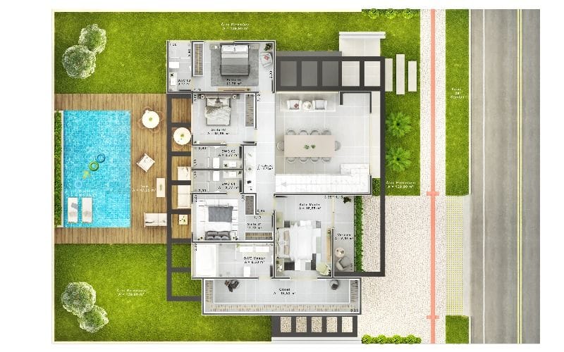 Domus Residencial com 5 suítes + dependência completa - foto 6