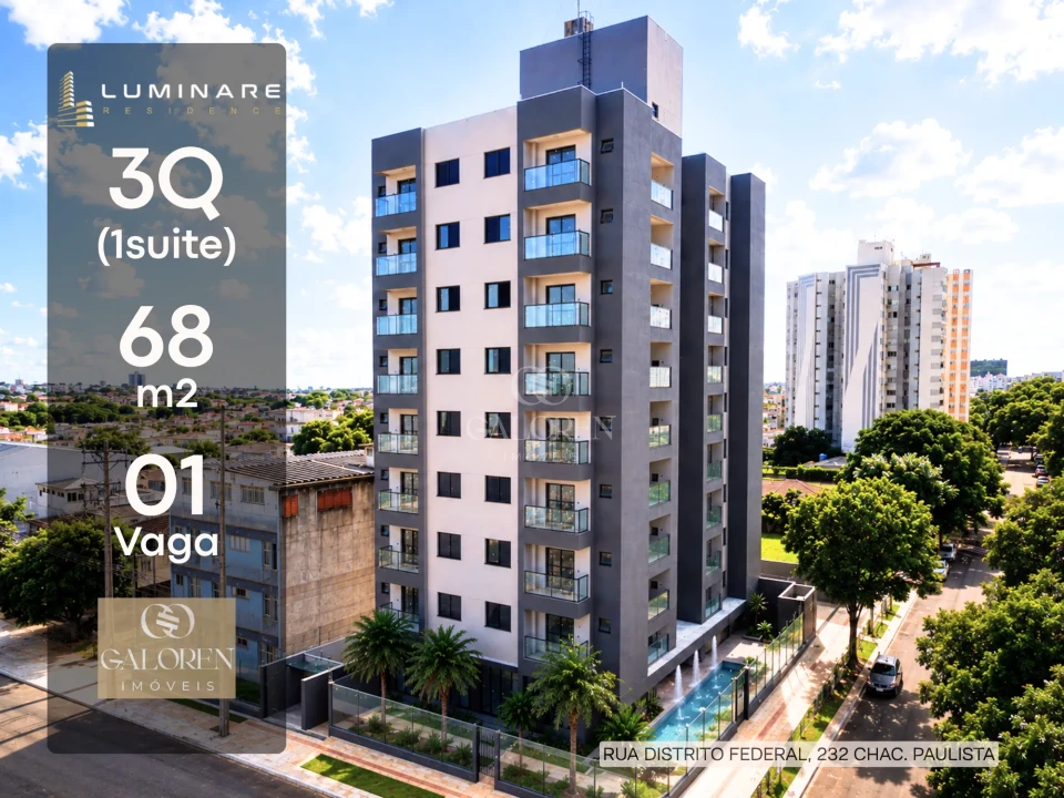 Imagens do imóveis 1.	Luminare Residence — 3Q com suíte em 68m², pronto, lazer completo a 80m da Cerro Azul