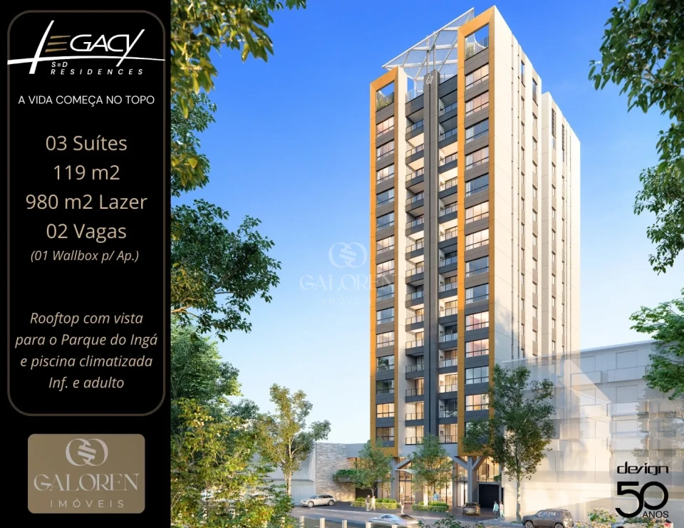 Légacy S=D Residences, o Alto Padrão na Rua Santos Dumont, Maringá — 3 Suítes, 2 a 3 Vagas e Wallbox Exclusivo por Ap.