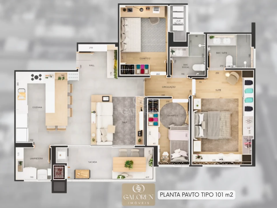 Ap. 3 Q. sendo 1 Suíte e 2 Vagas na Zona 7 | Alto Paraíso Residencial  Maringá