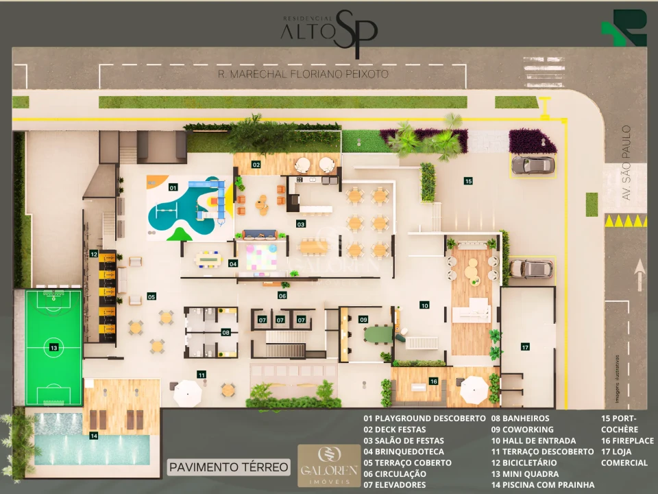 Apartamento ALTO SP | 119 m2 | 3Q sendo 1 Suite | Av. SP esq. rua Mar. Floriano Peixoto | 2 vagas | Zona 07 | Maringá | Entrega 04/2028à venda no