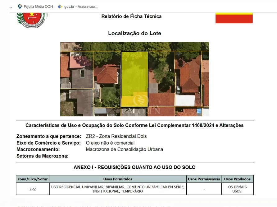 Terreno à Venda no Parque Das Laranjeiras Maringá