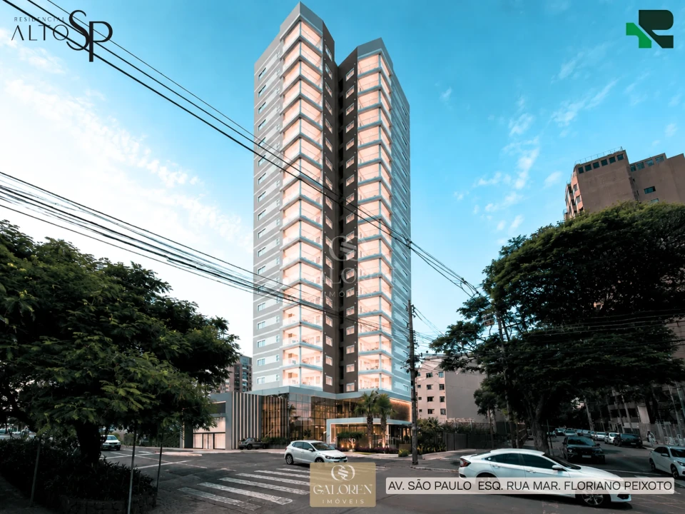 Apartamento ALTO SP | 119 m2 | 3Q sendo 1 Suite | Av. SP esq. rua Mar. Floriano Peixoto | 2 vagas | Zona 07 | Maringá | Entrega 04/2028à venda no