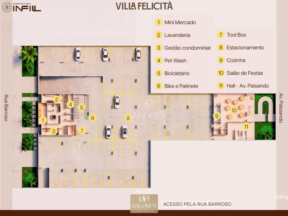 VILLA FELICITÀ | Apartamentos 2Q, 3Q com 1 suite e Studios 1Q com suite na Zona 03 | AIRBNB | Lançamento