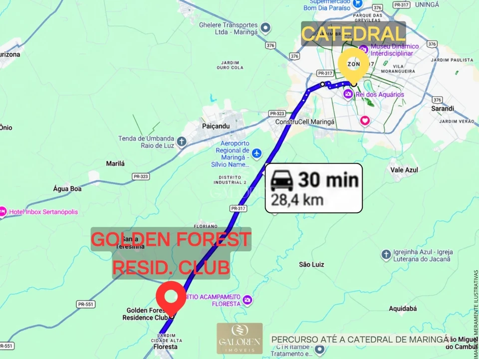 Imagens do imóveis Terreno de 300m² - Condomino Golden Forest - Floresta