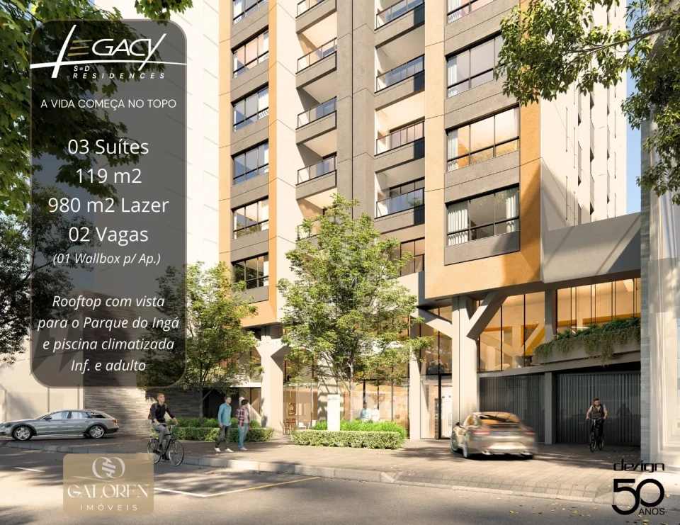 Légacy S=D Residences, o Alto Padrão na Rua Santos Dumont, Maringá — 3 Suítes, 2 a 3 Vagas e Wallbox Exclusivo por Ap.