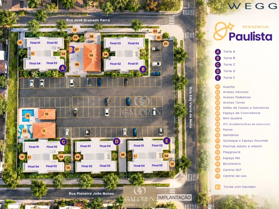 Imagens do imóveis Apartamento 2Q | 52 m2 | MCMV |  Entrada em 48x | Pronto em Junho/2028 | Jd Paulista - Maringá - PR