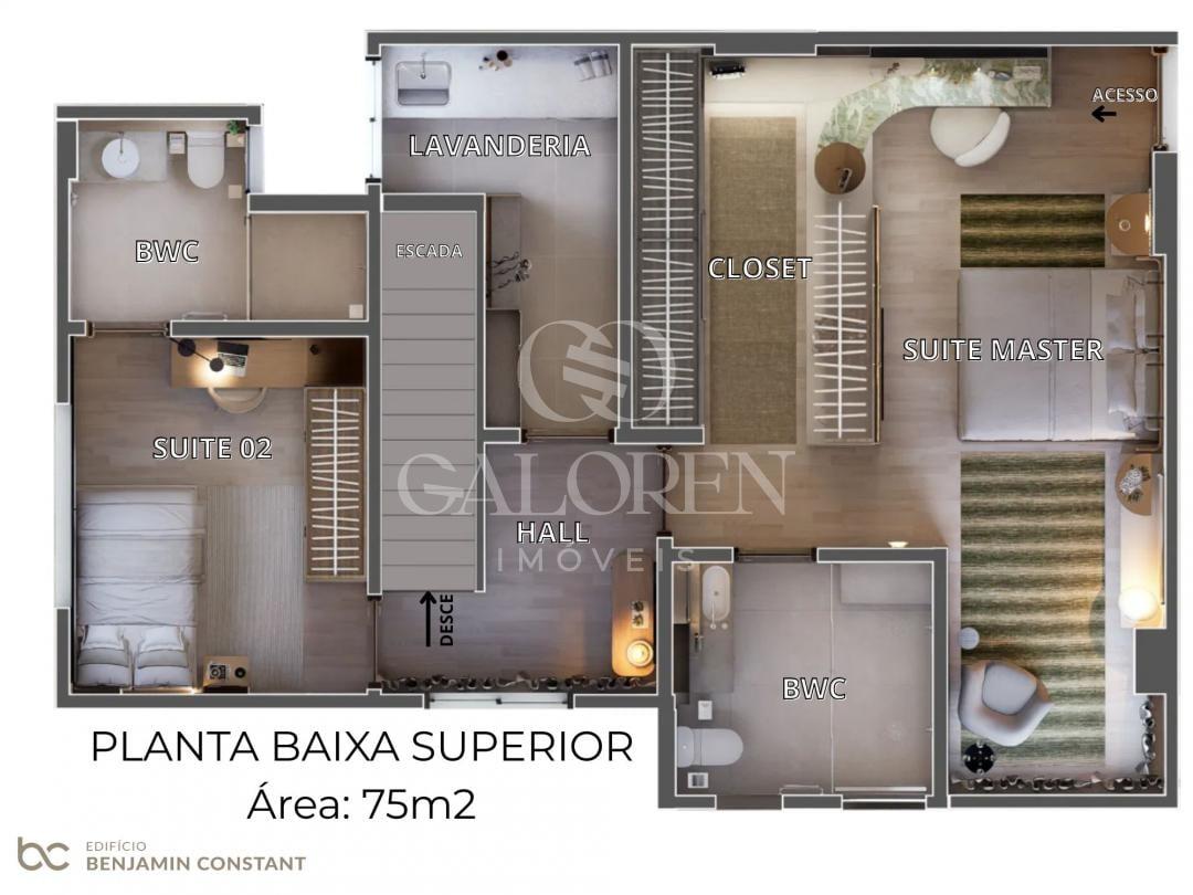 Duplex 145 m² no Benjamin Constant  3 vagas e condomínio baixo (Zona 7)