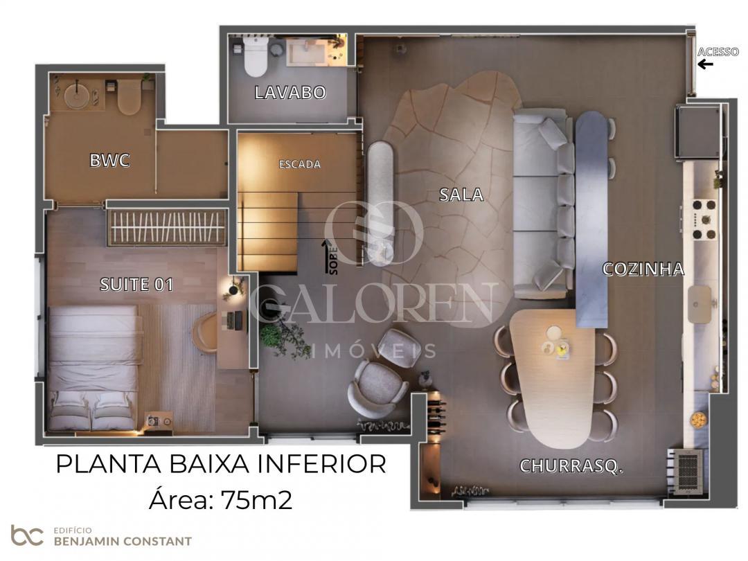 Duplex 145 m² no Benjamin Constant  3 vagas e condomínio baixo (Zona 7)