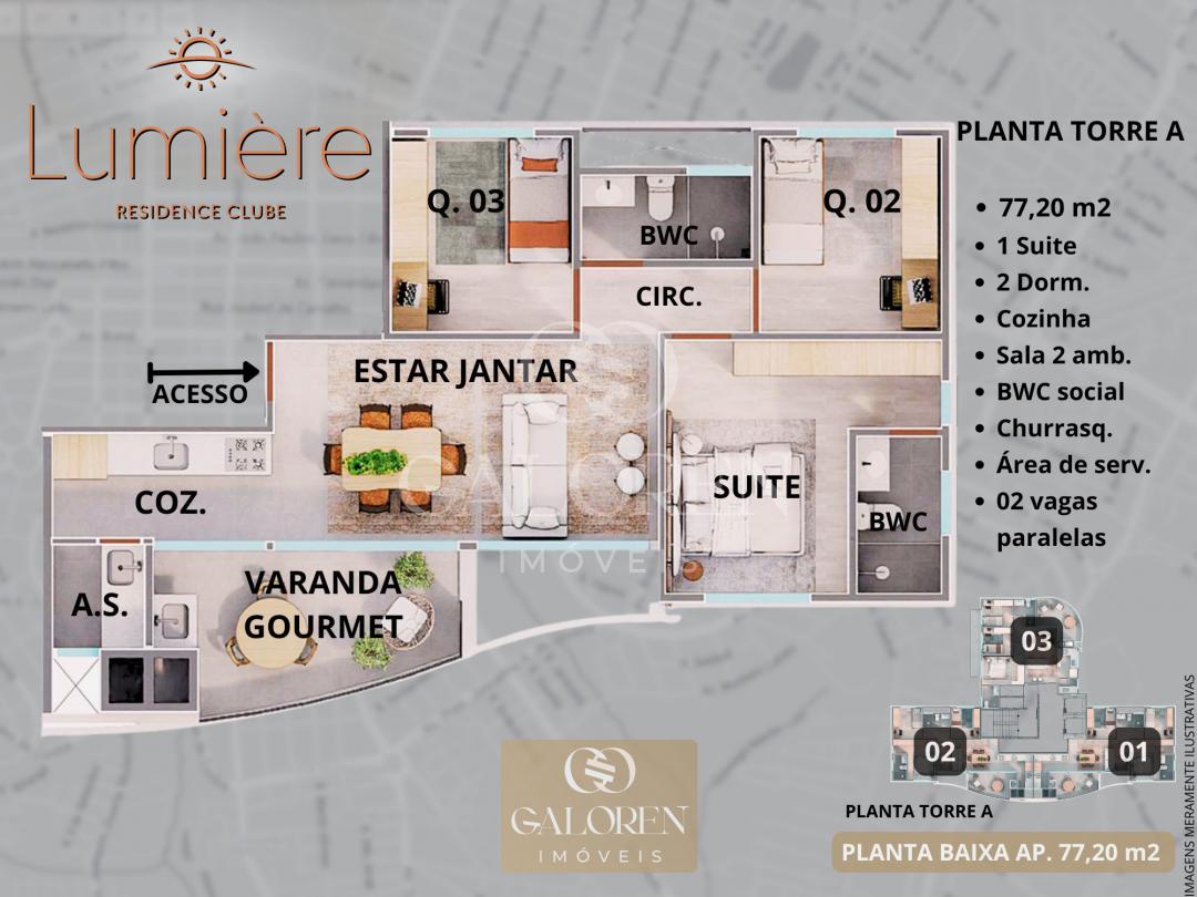 Lumiere Residence Club | 3Q | Zona 03 Maringá | Lazer 1.700 m²