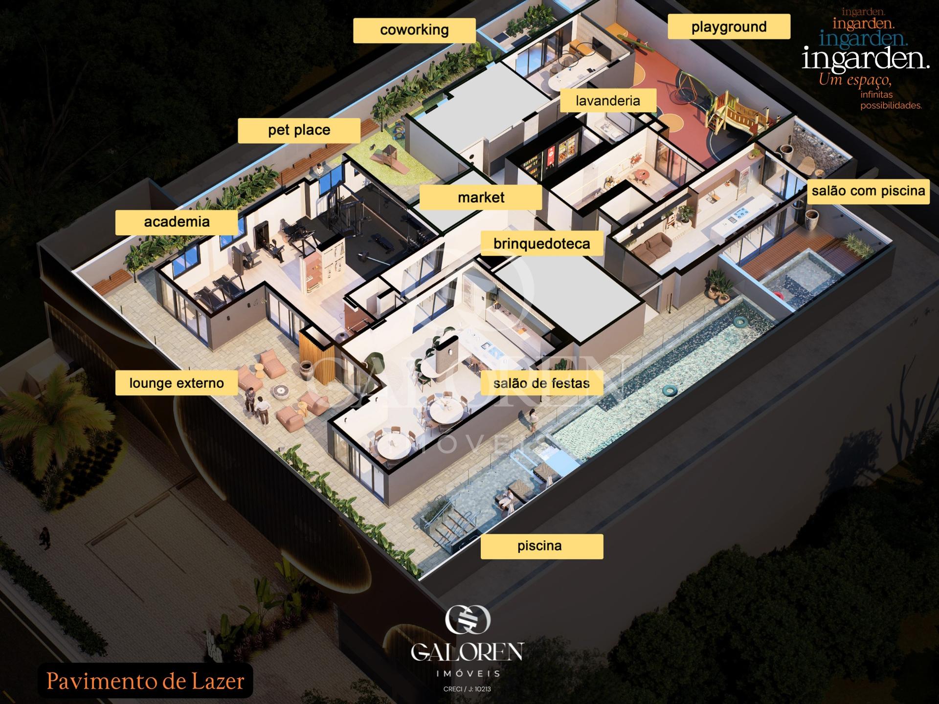 Lançamento na Av. Brasil: Ingarden Residence, torre única com lazer completo
