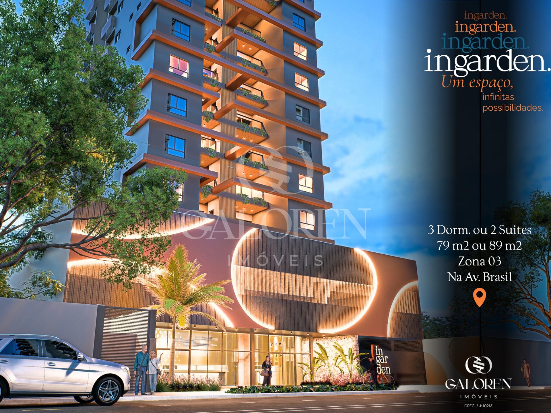 Lançamento na Av. Brasil: Ingarden Residence, 3Q, torre única com lazer completo