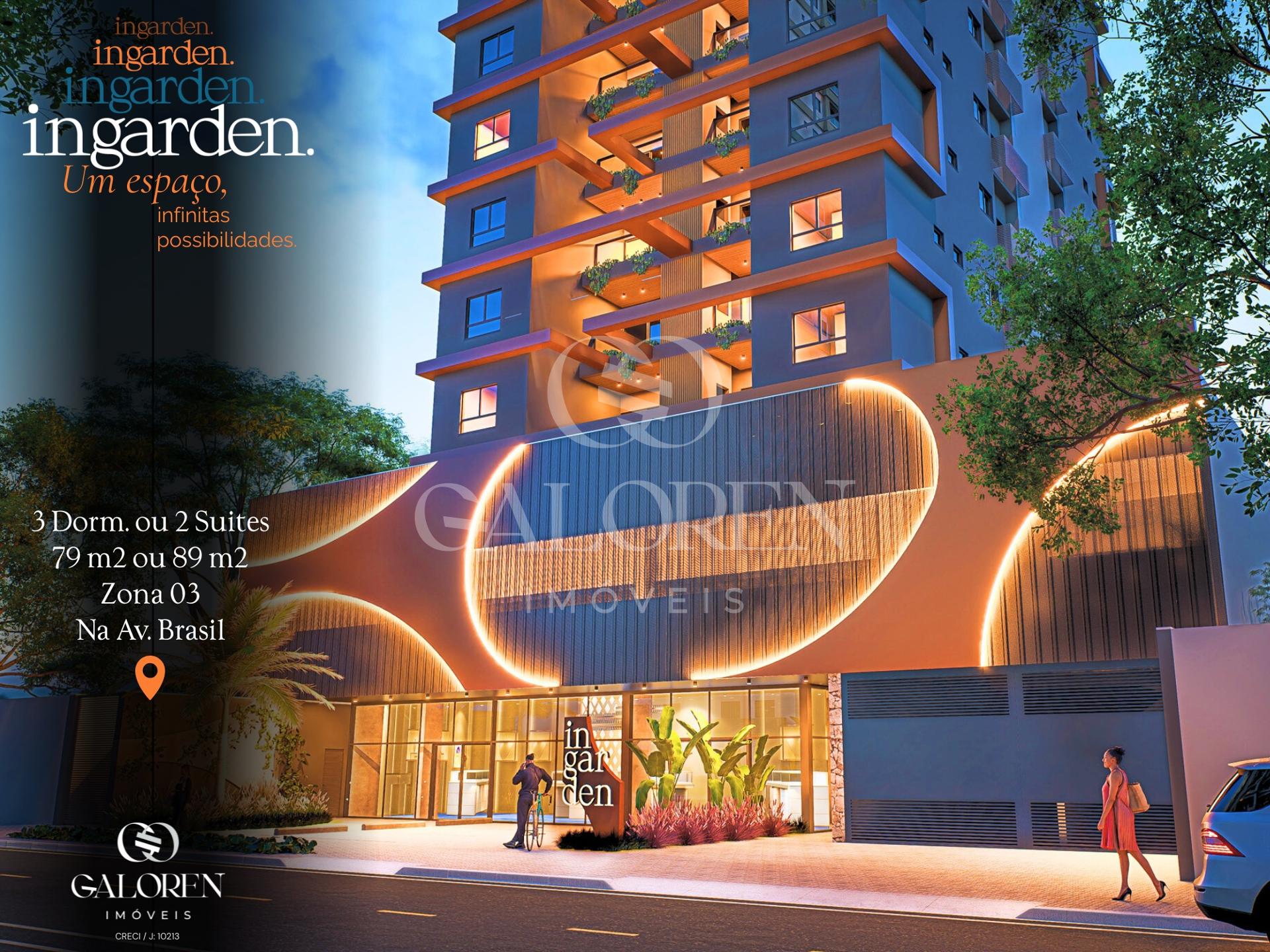 Lançamento na Av. Brasil: Ingarden Residence, 3Q, torre única com lazer completo