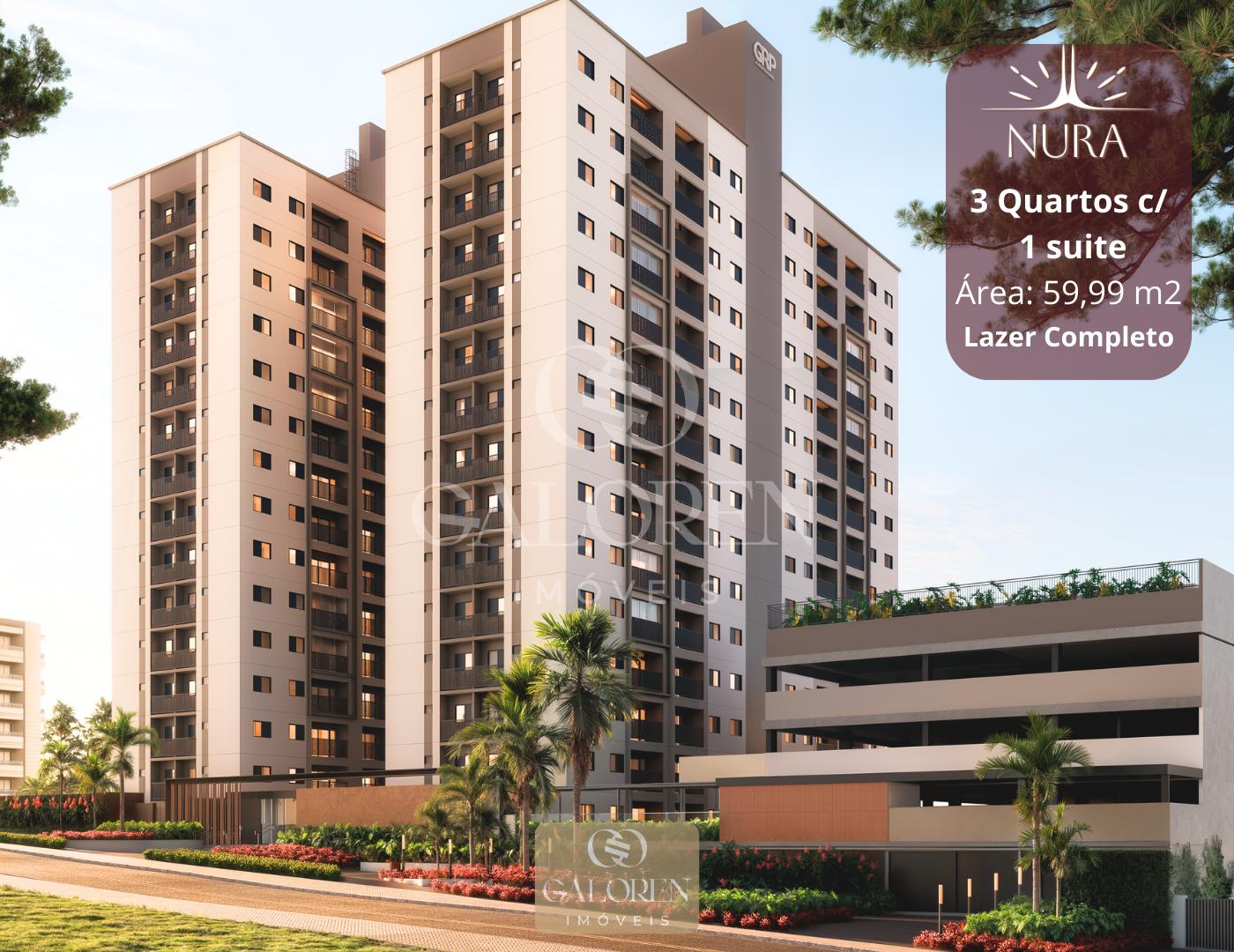 Nura 3Q c/ 1 suite / 60 m2: lazer completo | A 100 m da Av. Carlos Borges.
