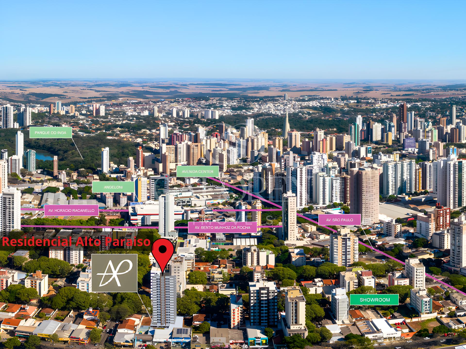 Ap. 3 Q. sendo 1 Suíte e 2 Vagas na Zona 7 | Alto Paraíso Residencial  Maringá