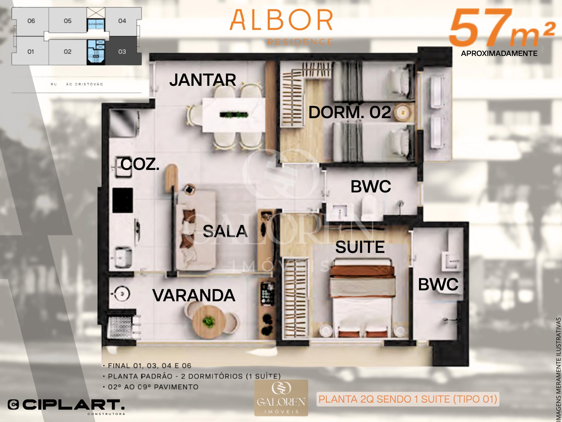 Albor Residence Zona 08 | Torre Única e Lazer no Rooftop