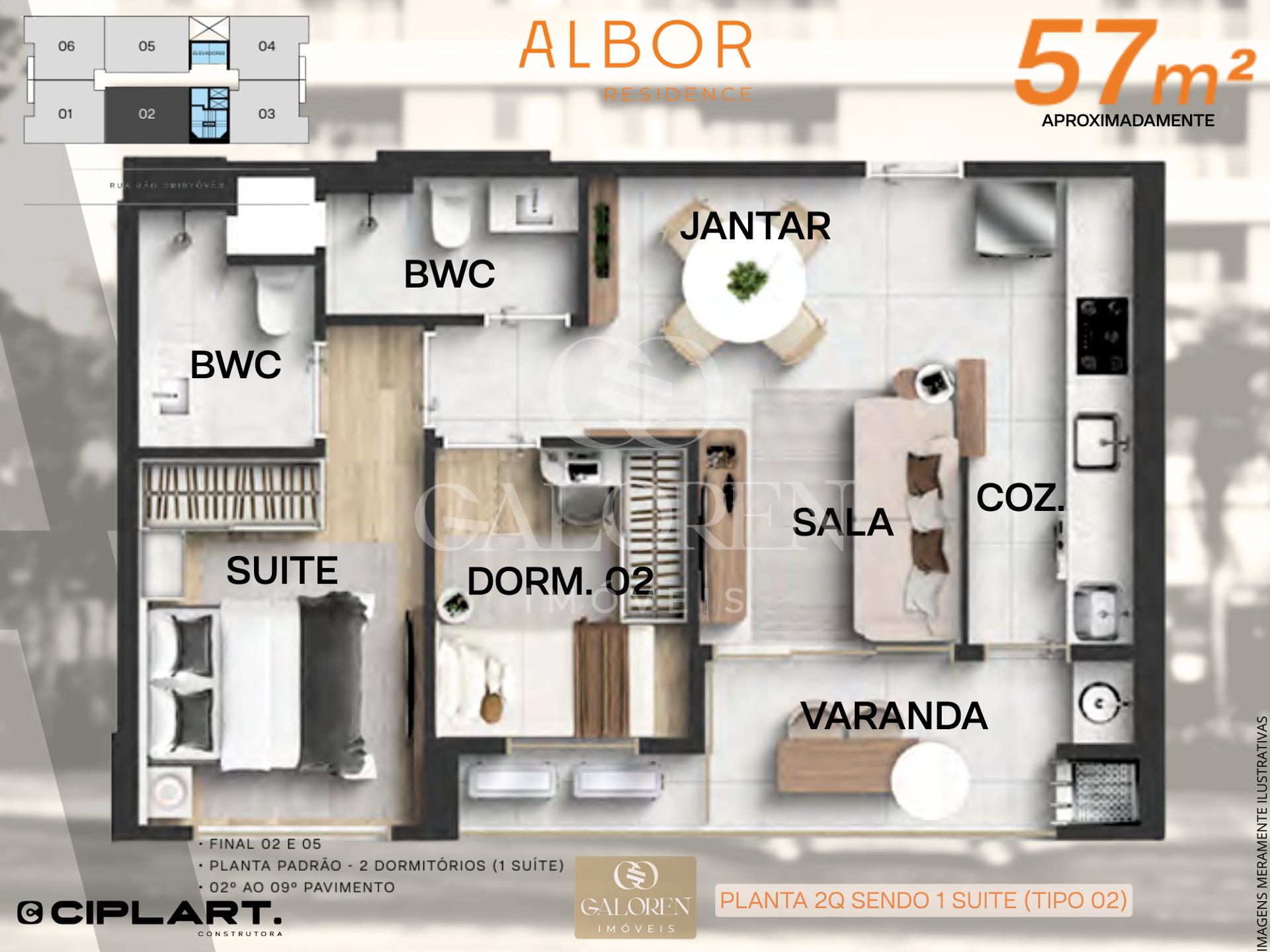 Albor Residence Zona 08 | Torre Única e Lazer no Rooftop