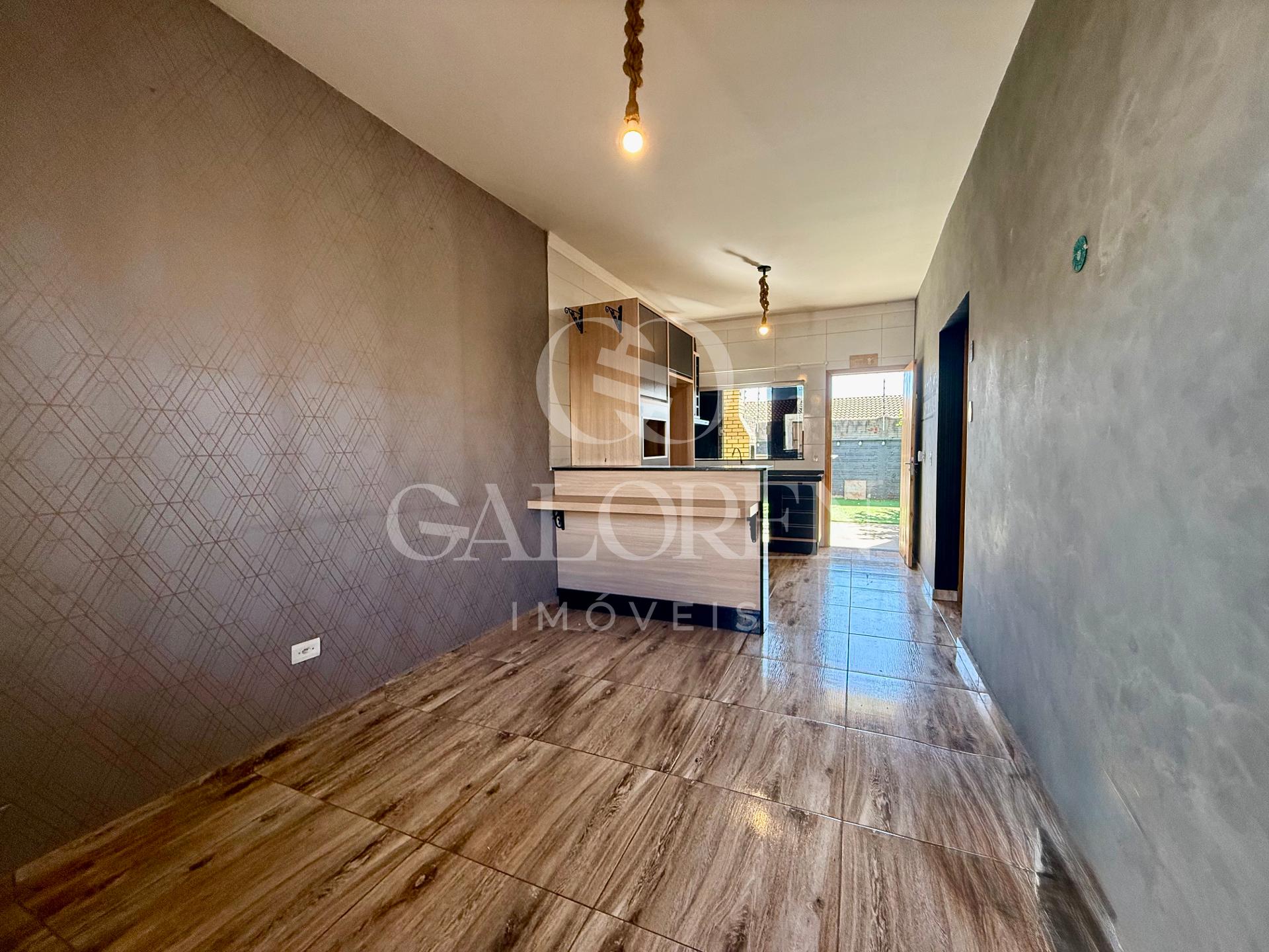 Casa 2 quartos 65m Jardim Itália, Sarandi PR - Área Gourmet com churrasqueira e jardim privativo