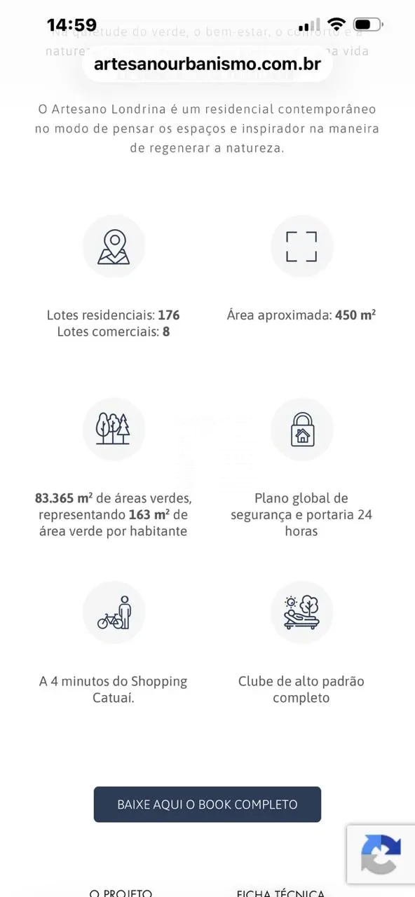TERRENO CONDOMINIO ARTESANO LONDRINA
