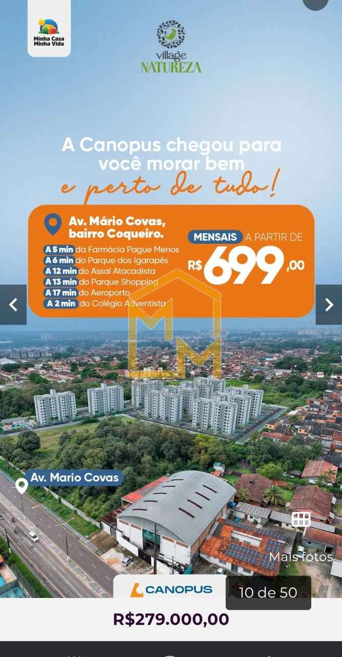 Imagens do imóveis APARTAMENTO, 2 QUARTOS, VILLAGE NATUREZA, MINHA CASA MINHA VIDA - BELÉM - LANÇAMENTO