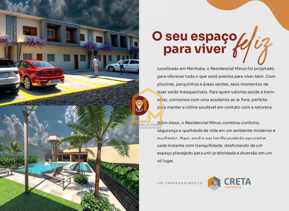 Imagens do imóveis CASA, 2 QUARTOS, RESIDENCIAL MINUS – MARITUBA