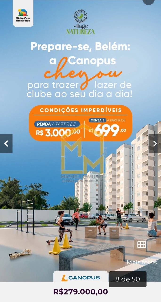 Imagens do imóveis APARTAMENTO, 2 QUARTOS, VILLAGE NATUREZA, MINHA CASA MINHA VIDA - BELÉM - LANÇAMENTO
