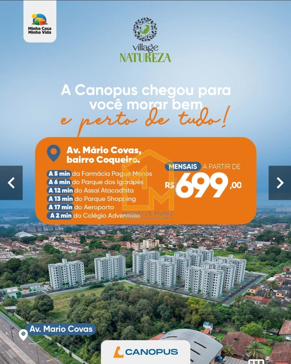 Imagens do imóveis APARTAMENTO, 2 QUARTOS, VILLAGE NATUREZA, MINHA CASA MINHA VIDA - BELÉM - LANÇAMENTO