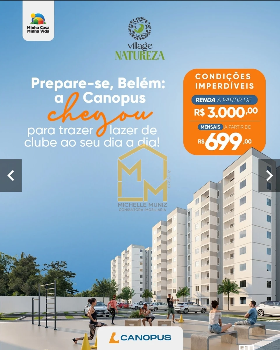Imagens do imóveis APARTAMENTO, 2 QUARTOS, VILLAGE NATUREZA, MINHA CASA MINHA VIDA - BELÉM - LANÇAMENTO