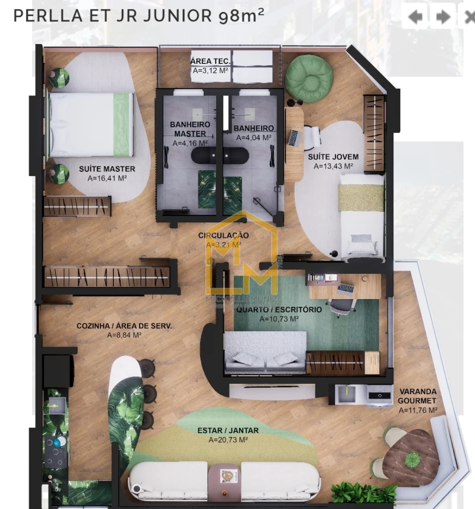 Imagens do imóveis APARTAMENTO, 2 SUÍTES, DELUX LM TOWER, MAGALHÃES BARATA, UMARIZAL - BELÉM - LANÇAMENTO/INÍCIO DAS OBRAS