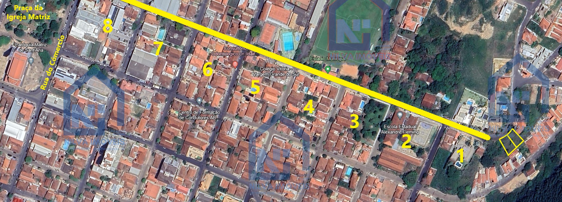 Imagens do imóveis Terreno (Em rua) à Venda, 379m² - Bairro Jardim Morumbi em Vargem Grande do Sul
