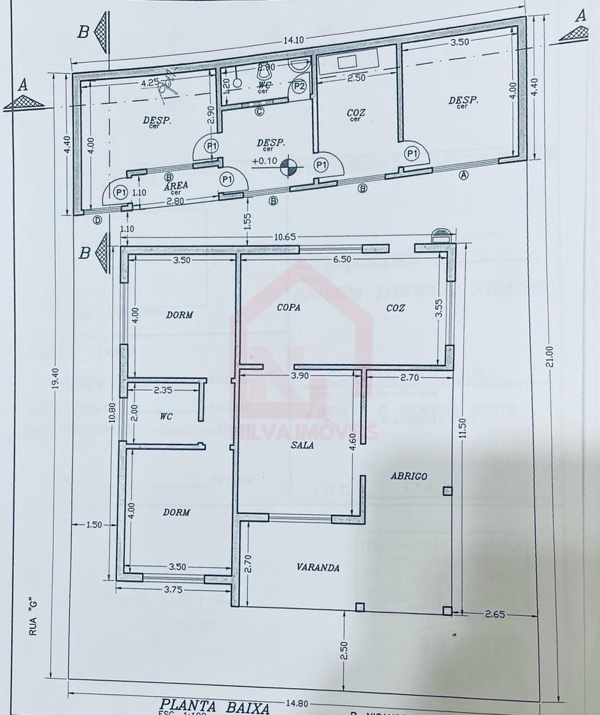 Imagens do imóveis Casa (Padrão), com 2 quartos e 2 banheiros à Venda, 298 m² em Casa Branca/SP