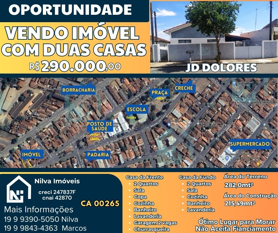 Imagens do imóveis Casa (Padrão), com 4 quartos e 2 banheiros à Venda, 282 m² em Vargem Grande do Sul/SP