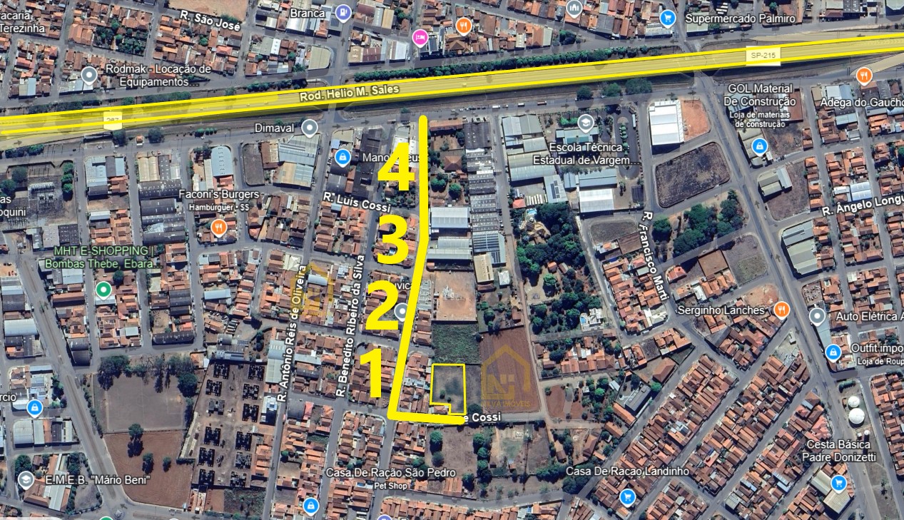 Imagens do imóveis Terreno (Em rua) à Venda, 2505m² - Bairro Jardim São José em Vargem Grande do Sul
