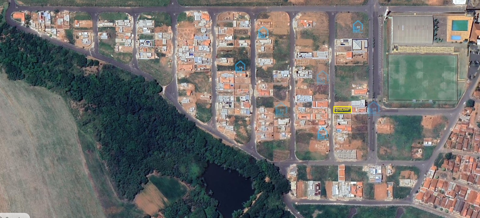 Imagens do imóveis Terreno (Em rua) à Venda, 250m² - Bairro Jardim America em Vargem Grande do Sul