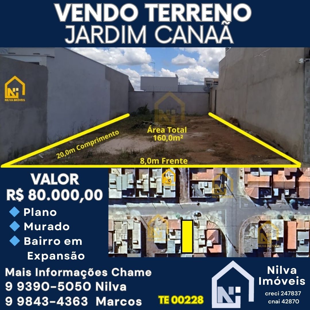 Imagens do imóveis Terreno (Em rua) à Venda, 160m² - Bairro Jardim Canaa em Vargem Grande do Sul