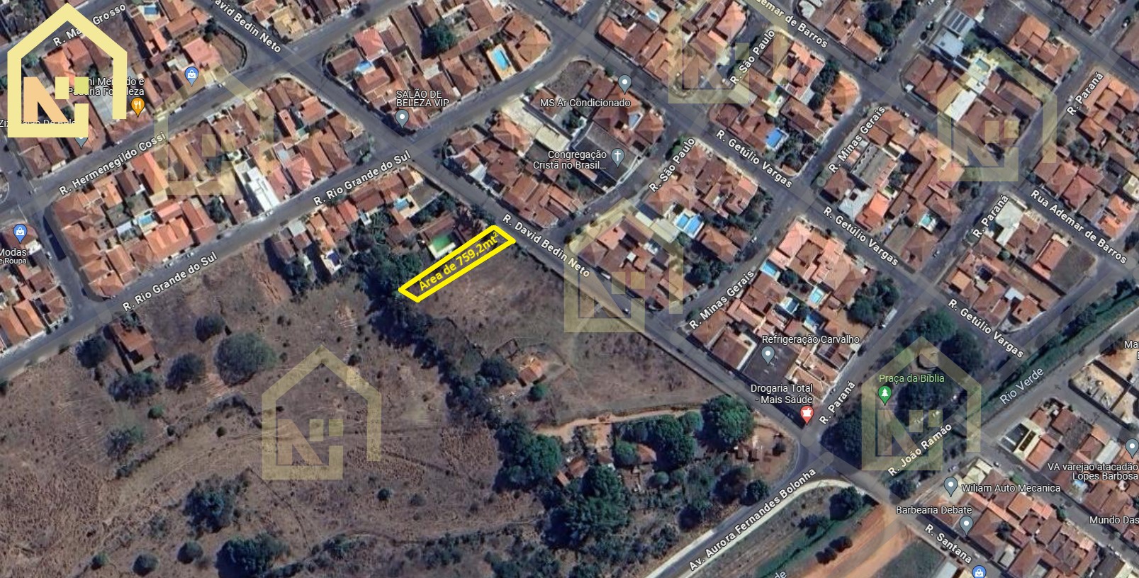 Imagens do imóveis Terreno (Em rua) à Venda, 759m² - Bairro Jardim Fortaleza em Vargem Grande do Sul