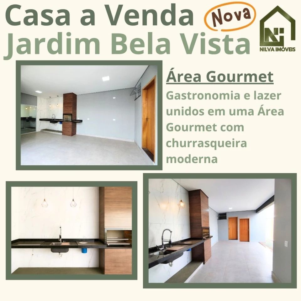Imagens do imóveis Vendo Casa Nova com dois quartos e área Gourmet, Jardim Petunia