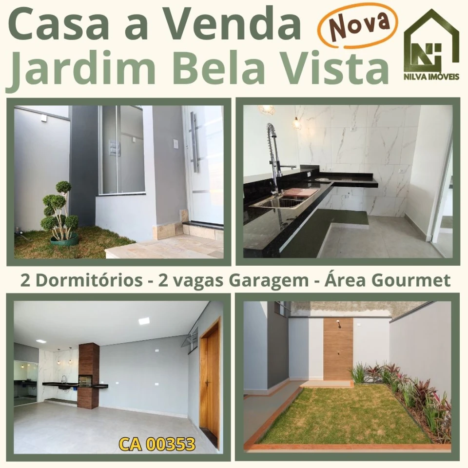 Imagens do imóveis Vendo Casa Nova com dois quartos e área Gourmet, Jardim Petunia