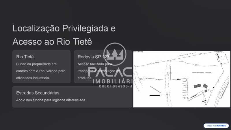 Imagens do imóveis terreno comercial à venda em ponte alta, tietê 22400m²