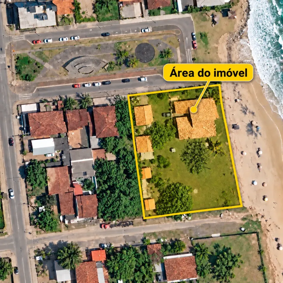 Imagens do imóveis CASA PÉ NA AREIA COM 4 SUÍTES EM TERRENO DE 3.840 M² – ITAPOÁ/SC