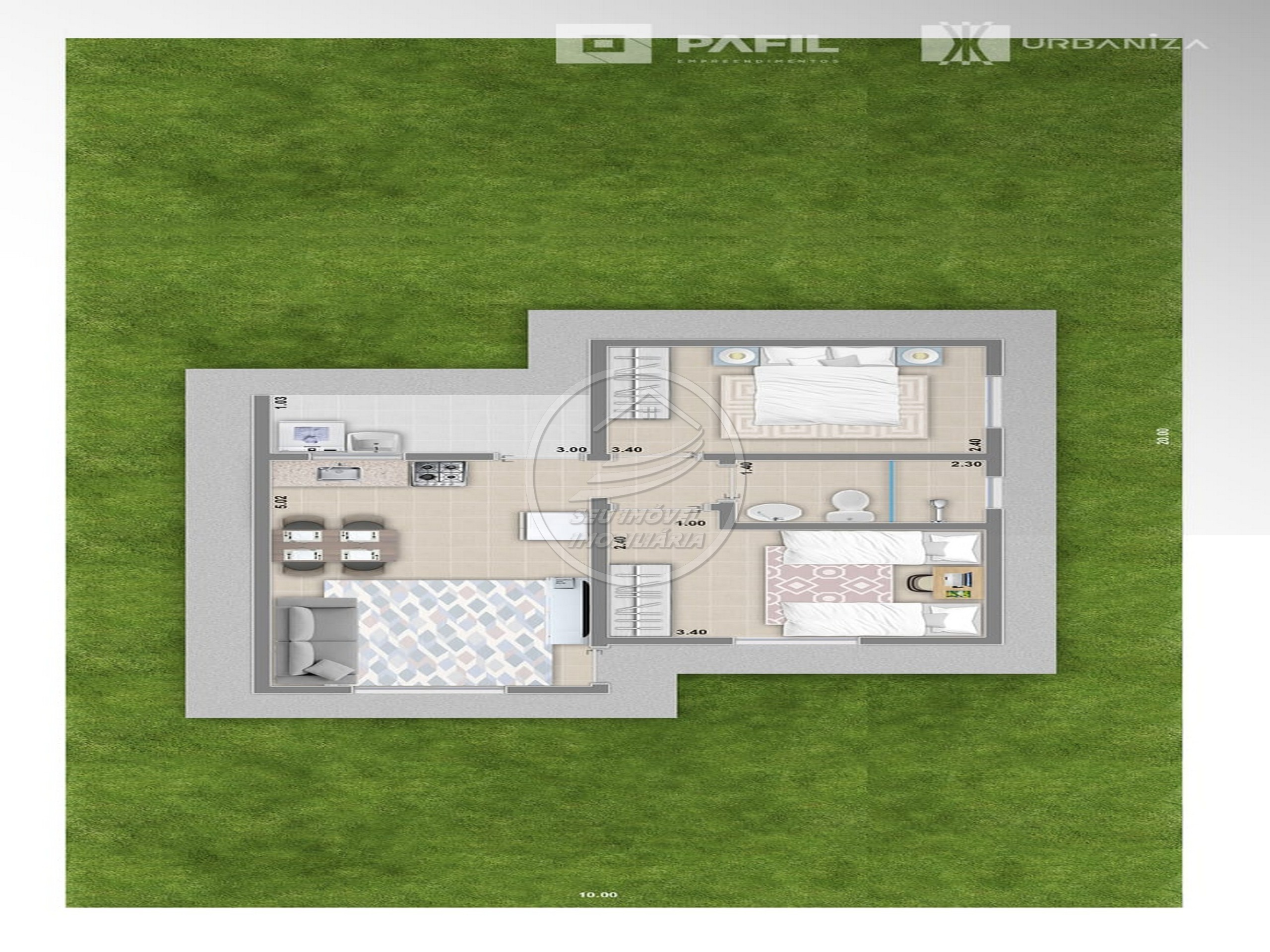 Casa a venda em Uberaba |Villas do Parque Residencial | 2 quartos | Lote 200 m²  | R$500,00 de Sinal o restante Parcelado.