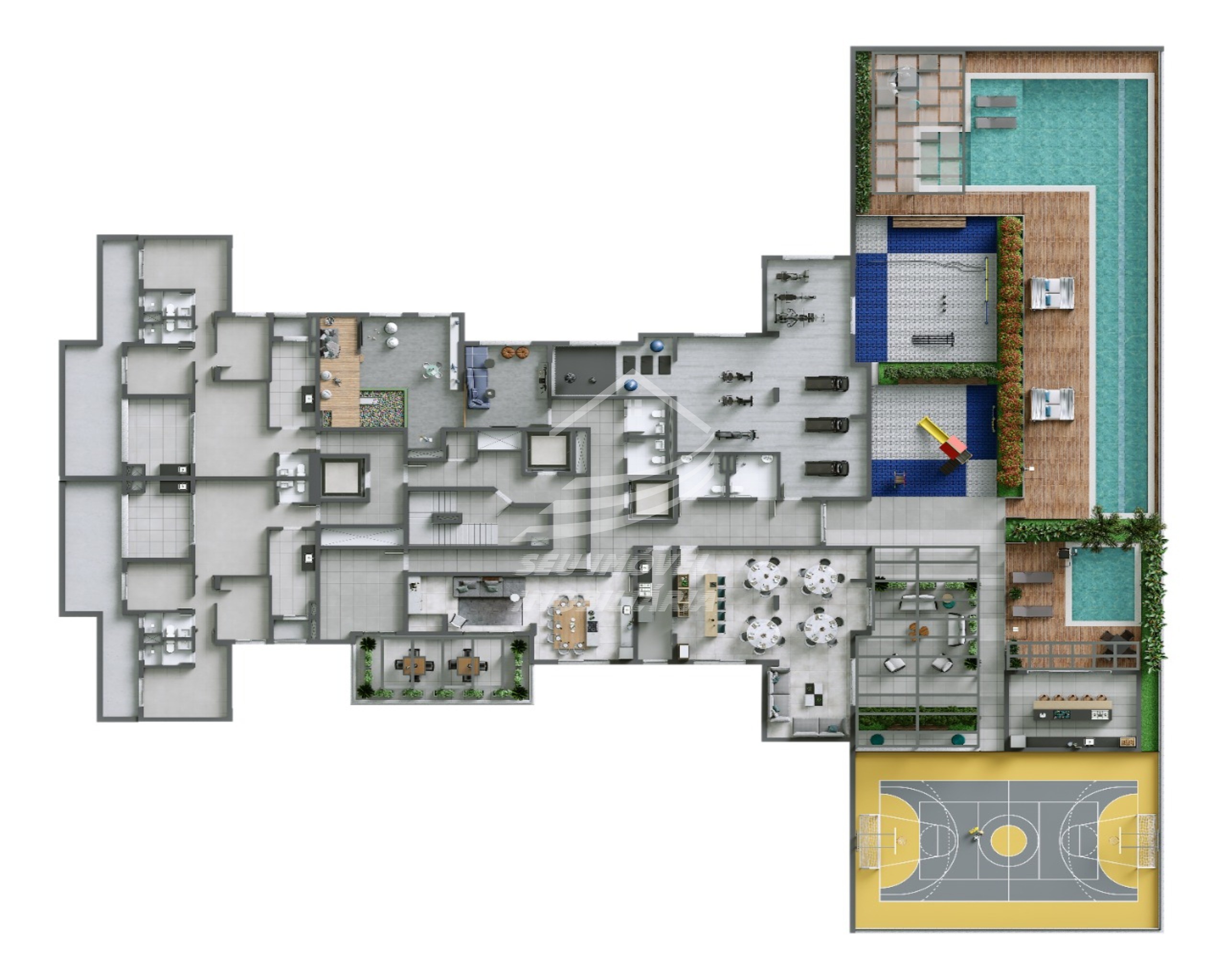Apartamentos a venda em Uberaba | Évros | 2 vagas | 101 m² | Torre Única | 22 andares