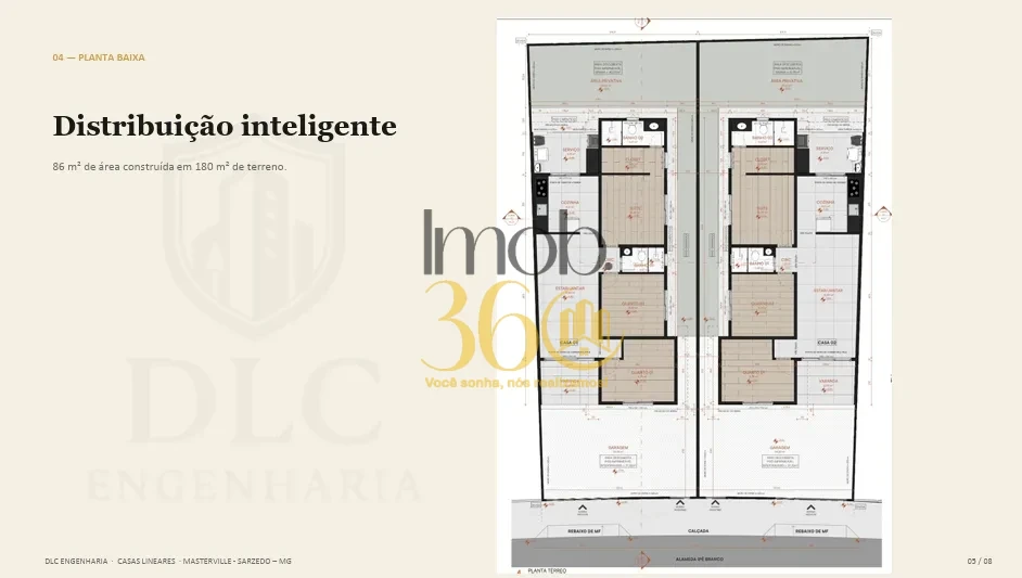 Imagens do imóveis CASA GEMINADA LINEAR À VENDA -  MASTERVILLE -SARZEDO/MG