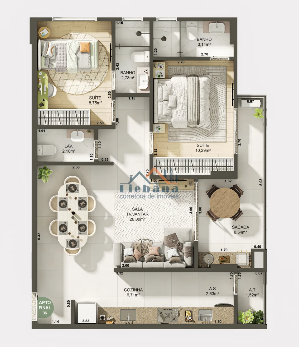 Imagens do imóveis APARTAMENTO EM OBRAS  78M2 - GUILHERMINA