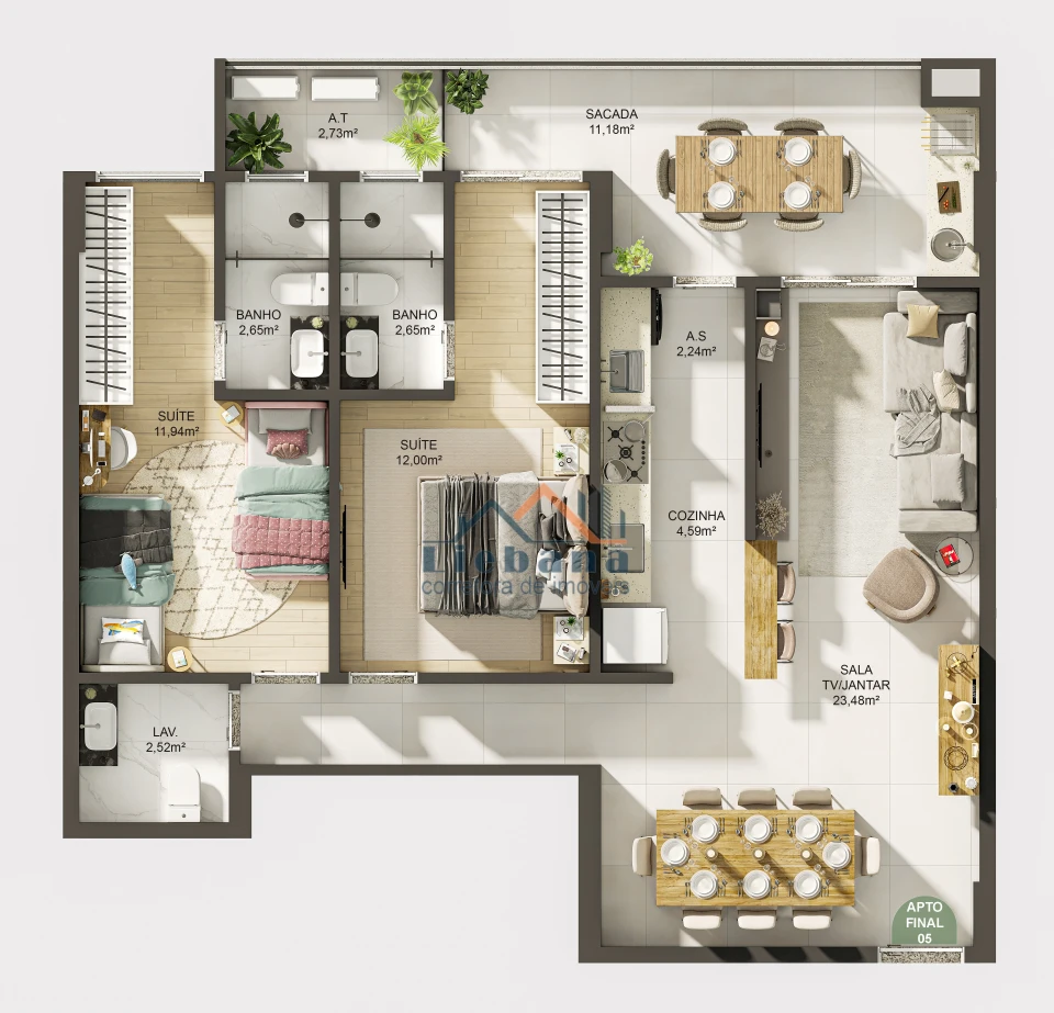 Imagens do imóveis APARTAMENTO EM OBRAS  78M2 - GUILHERMINA