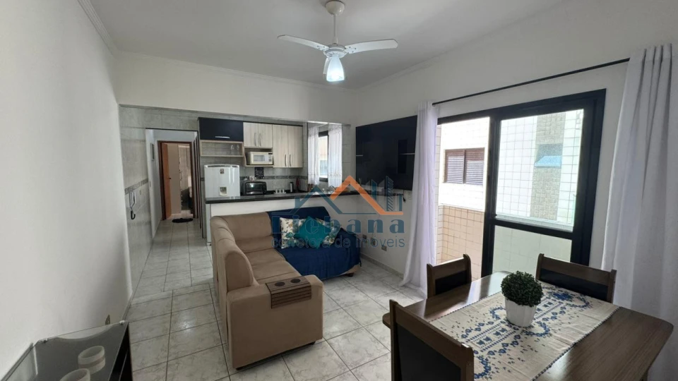 Imagens do imóveis 1 dormitório com 2 sacadas - 200 metros do mar