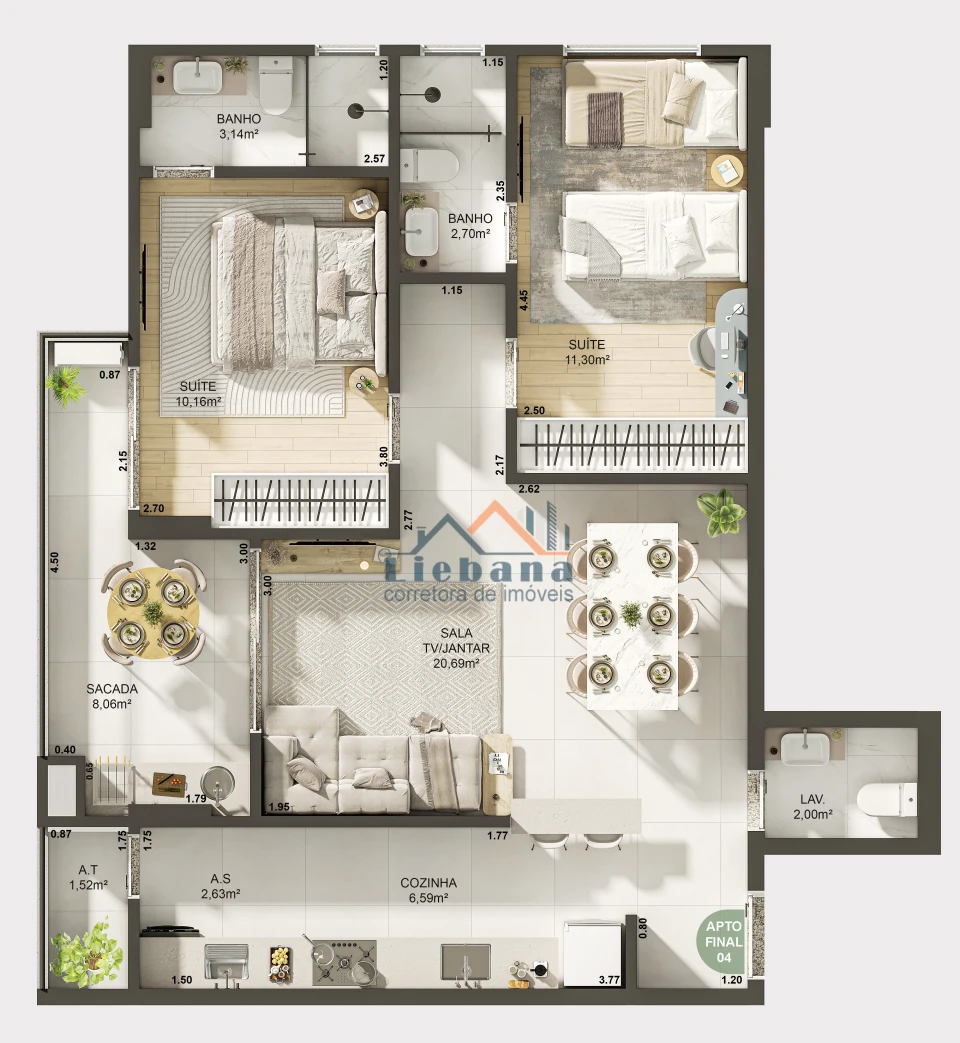 Imagens do imóveis APARTAMENTO EM OBRAS  78M2 - GUILHERMINA