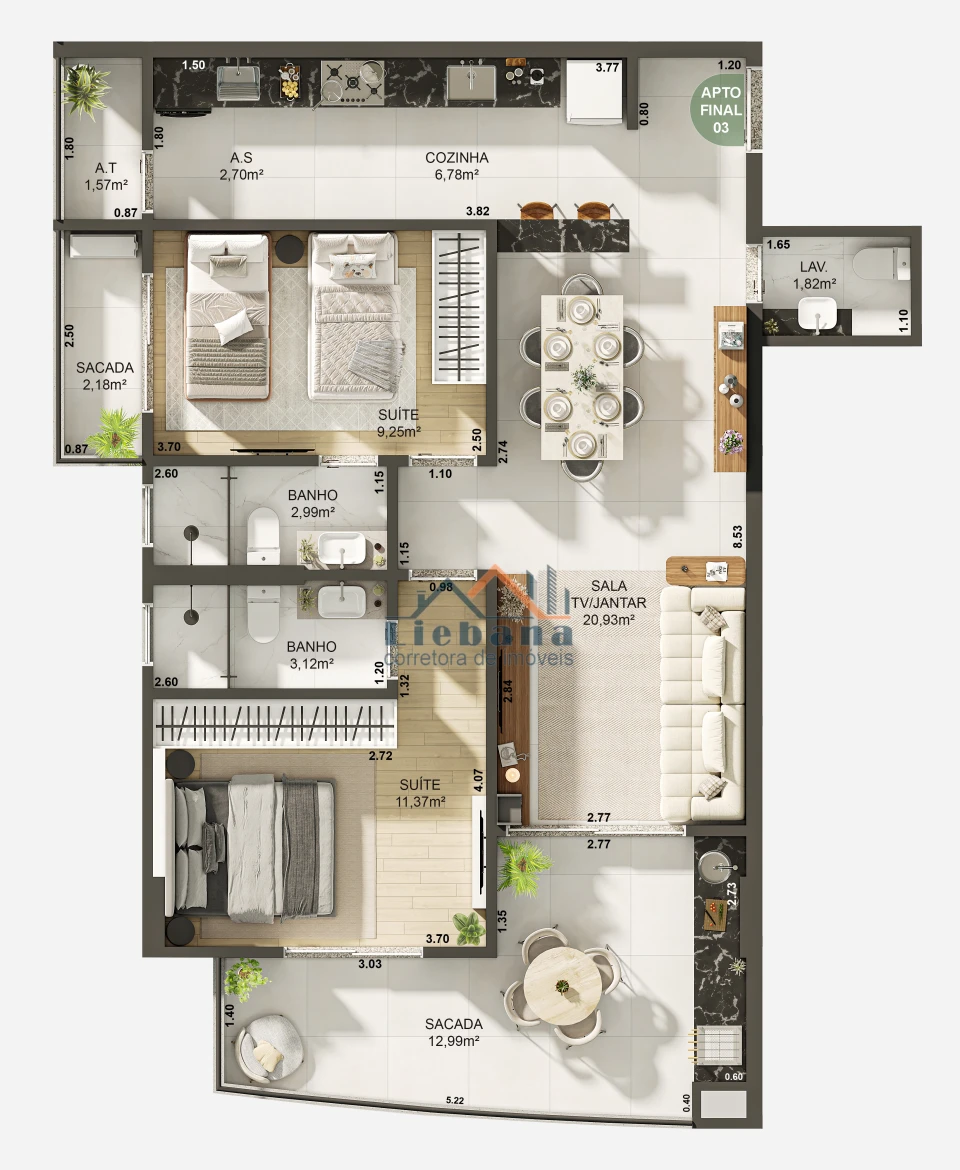 Imagens do imóveis APARTAMENTO EM OBRAS  78M2 - GUILHERMINA