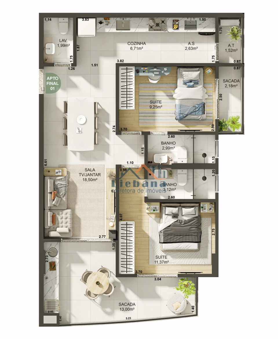 Imagens do imóveis APARTAMENTO EM OBRAS  78M2 - GUILHERMINA