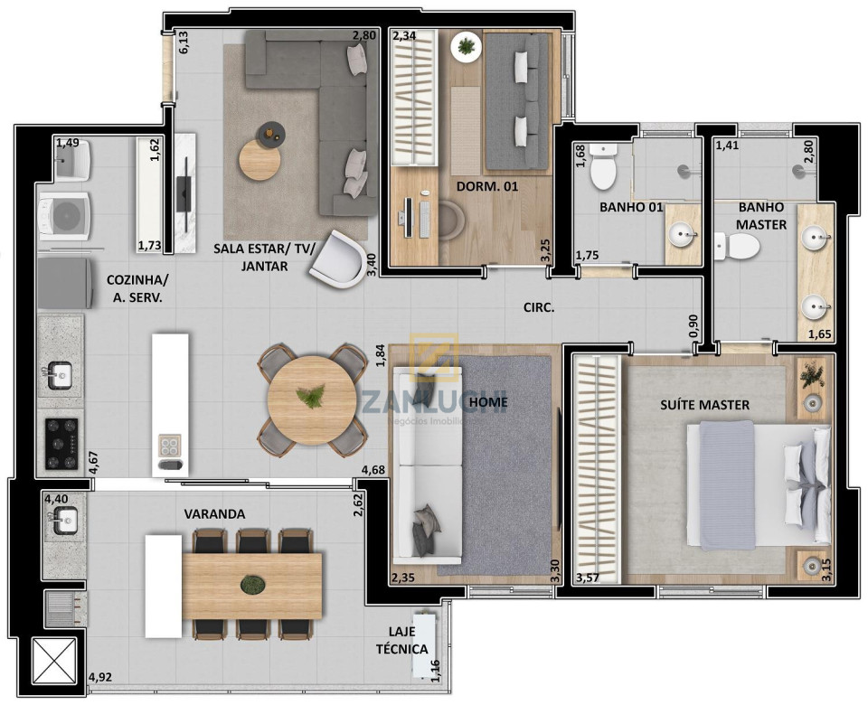 Edifício Artsy Yoshii 89m² 3 quartos (1 suíte) Próx. Madre e Ayrton Senna Imagens do imóveis Edifício Artsy Yoshii 89m² 3 quartos (1 suíte) Próx. Madre e Ayrton Senna